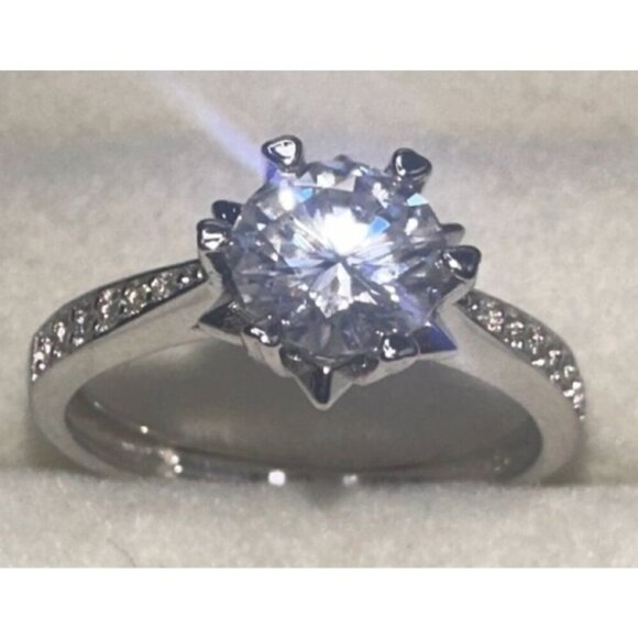 GRA Moissanite Solitaire Ring 1.0ct Sterling Silver 925 - Picture 1 of 9